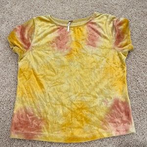 Yellow and pink Free People top